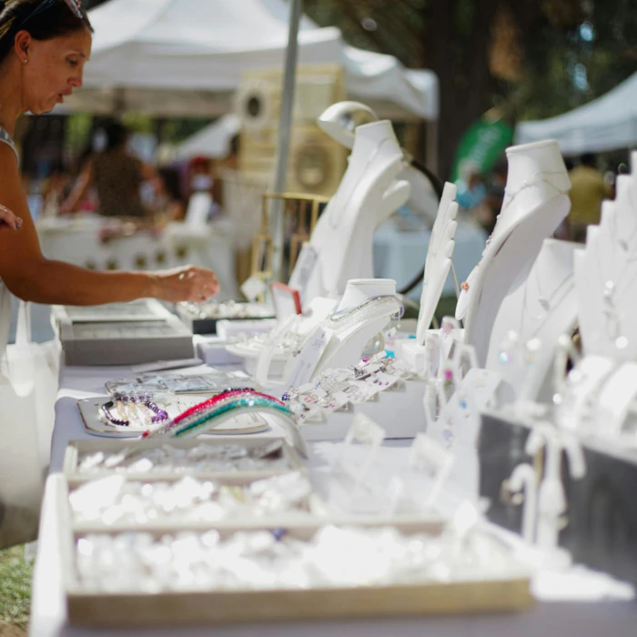 Jewellery pop-up stall at outdoor event