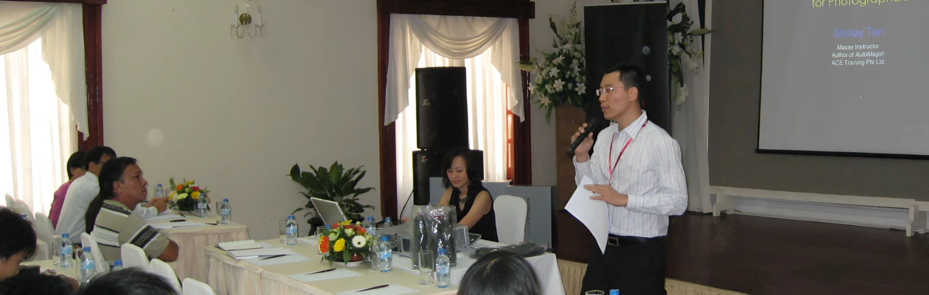 Kirby Poh speaking at design software workshop