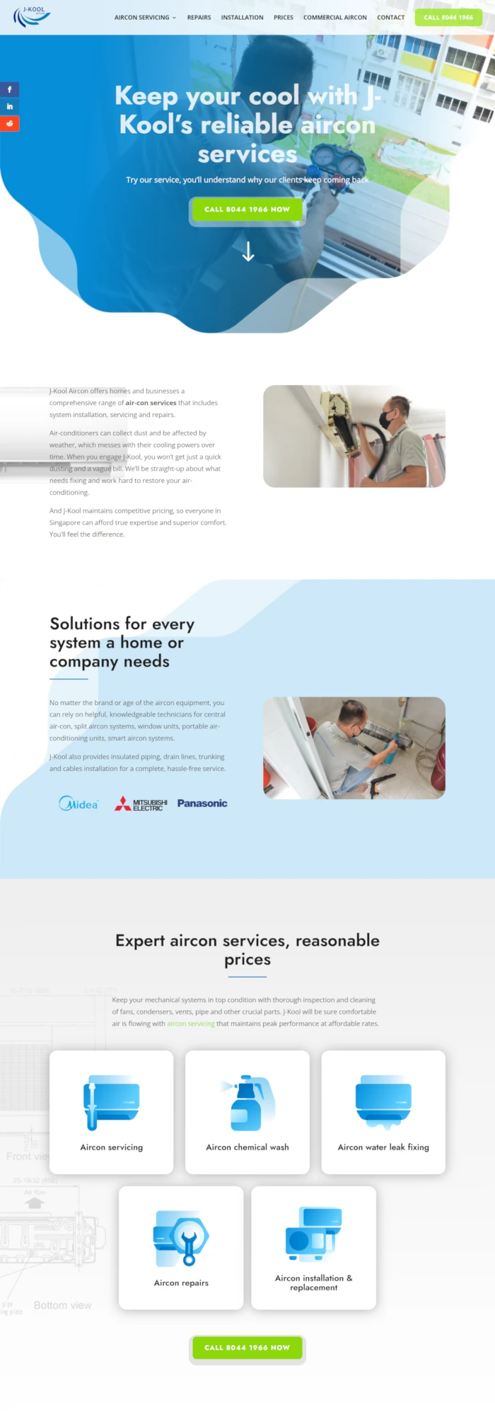 Screen shot of website of Kirby Poh's client